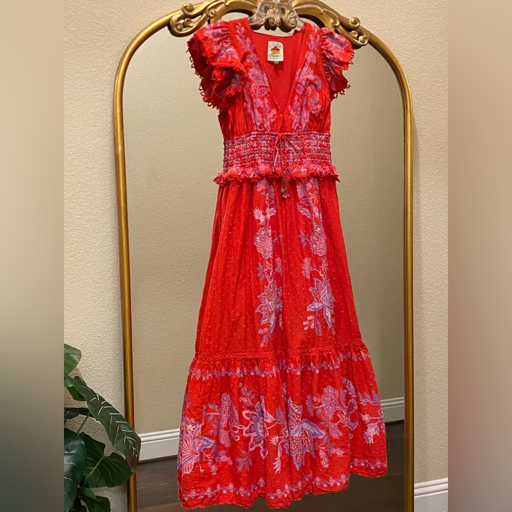 FARM Rio Shell Garden Floral Maxi Dress Accents - Picture 2 of 12